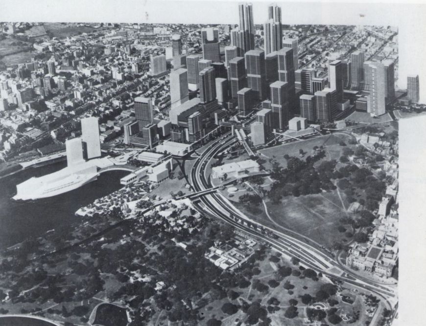 A 1960s plan for Woolloomooloo. From "Sydney 1842-1992" by Shirley Fitzgerald. 